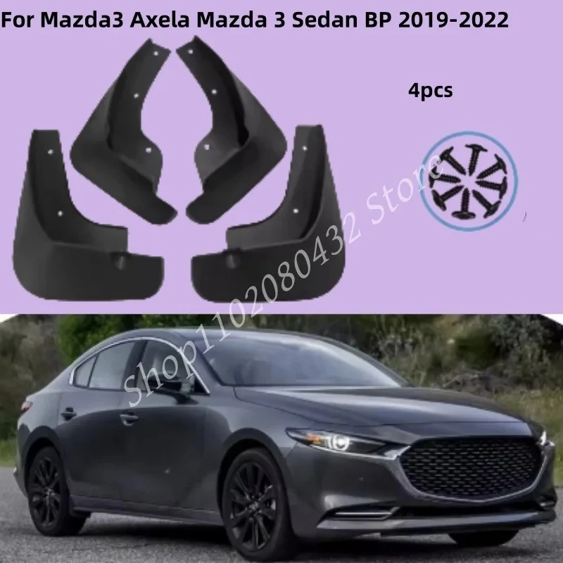 

Car Mud Flap For Mazda3 Axela Mazda 3 Sedan BP 2019-2022 4PCS Car Mudguards Splash Guard Front Rear Fender Accessories