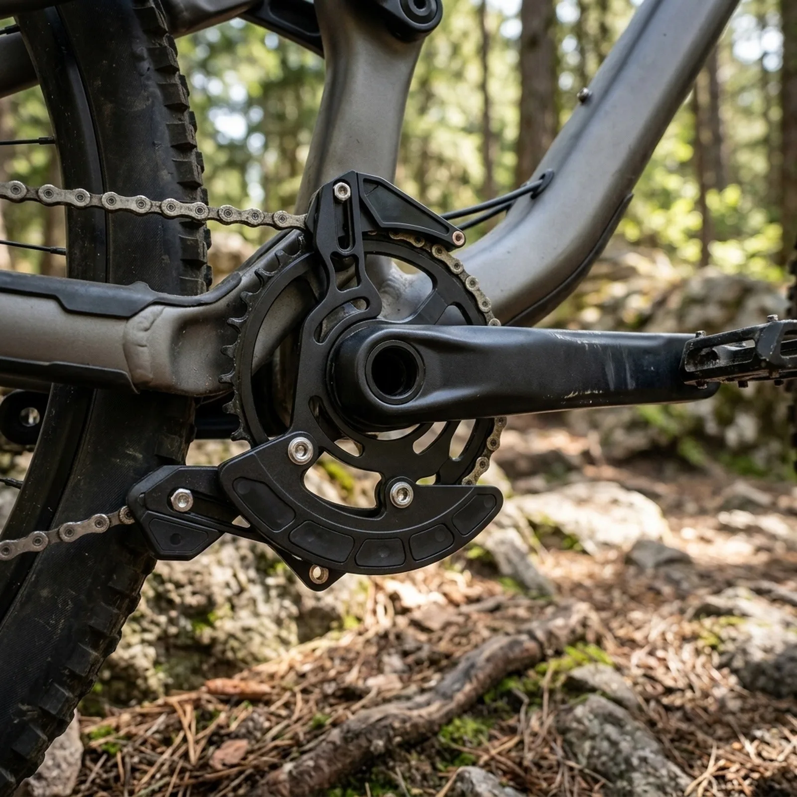 Single Plate Chain for stabilizer for Bikes Robust Aluminum Alloy Build Designed for 32T and 38T Sprockets Easy Setup