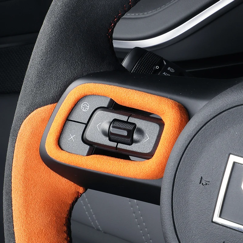 Suitable for 2024 2025 ZEEKR 001 steering wheel button guard frame suede interior modification