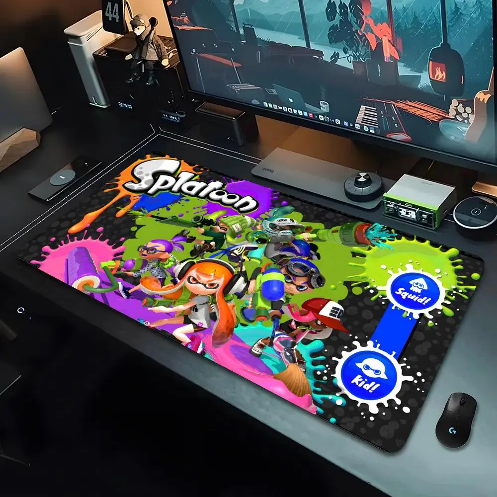 game Splatoons Mouse Pad HD Printing Large HD Office Computer Keyboard Mouse pad XXL PC Gamer GreekMyth Desk Mat 90x40cm