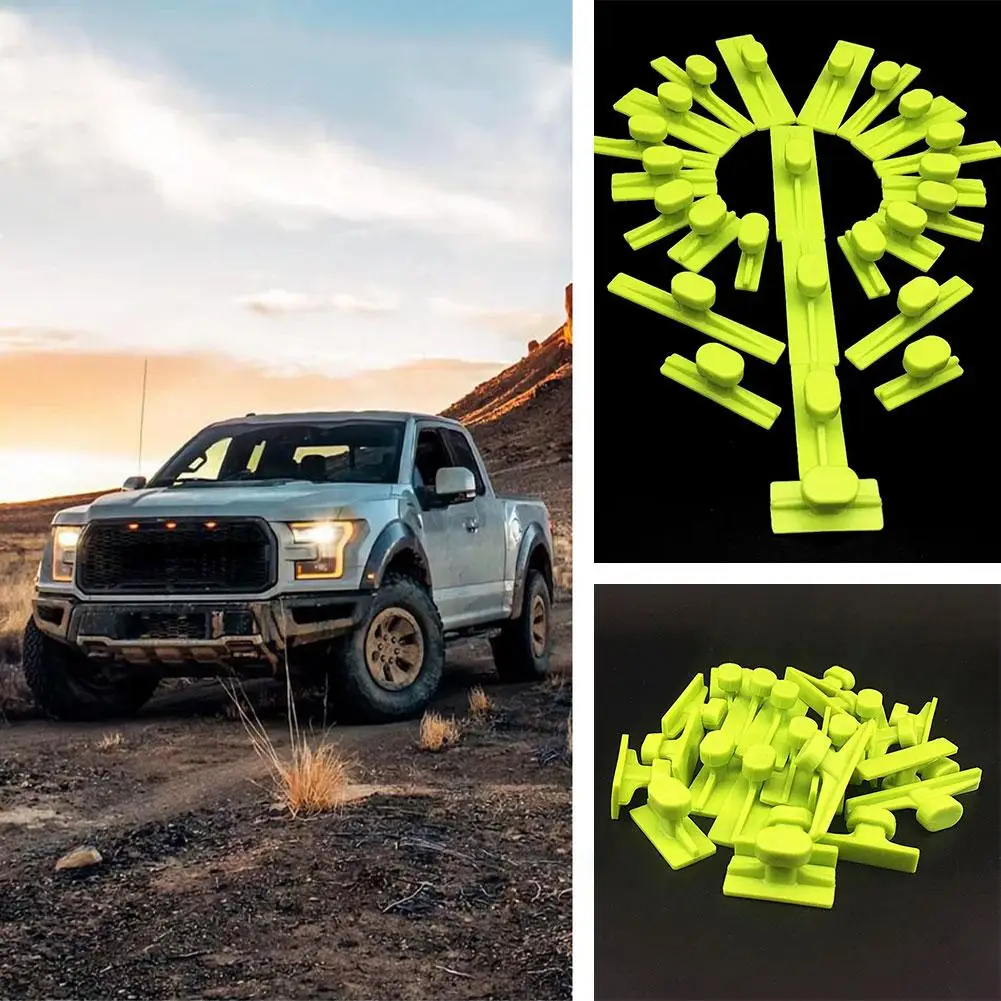 

32pcs Paintless Car Body Dent Removal Pulling Tabs T Repair Metal Hammer Automobile Surface Dent Slide Tools A6D9