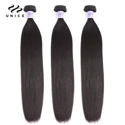 UNice Hair Kysiss Series Malaysian Straight Hair Weave Bundles Human Hair 3 Bundles 8-30 inches Natural Color Virgin Hair