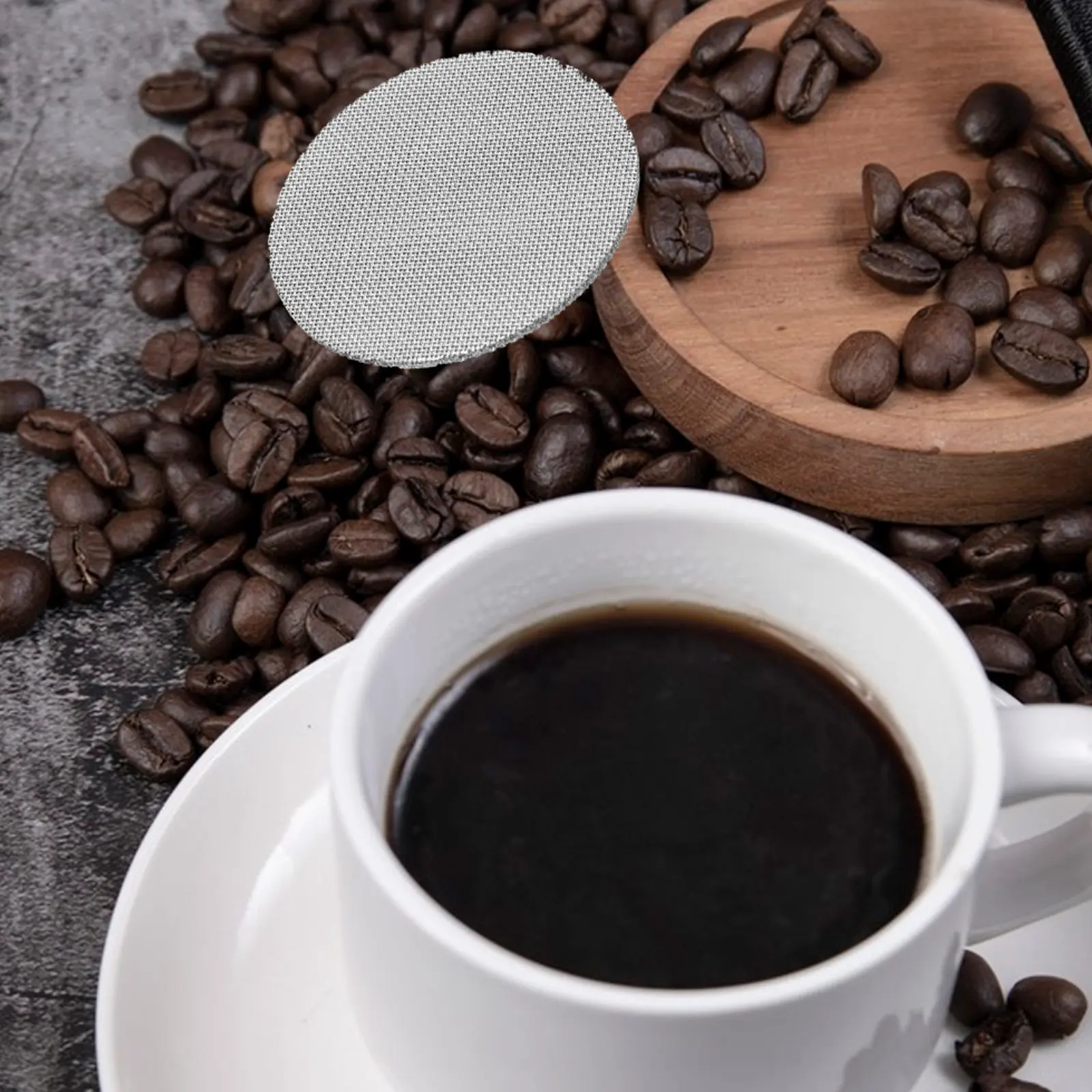2Pcs Espresso Mesh Filter Plate Stainless Steel Reusable Coffee Puck Screen Diameter 51Mm Thickness 1.7mm 100 Micron Precise