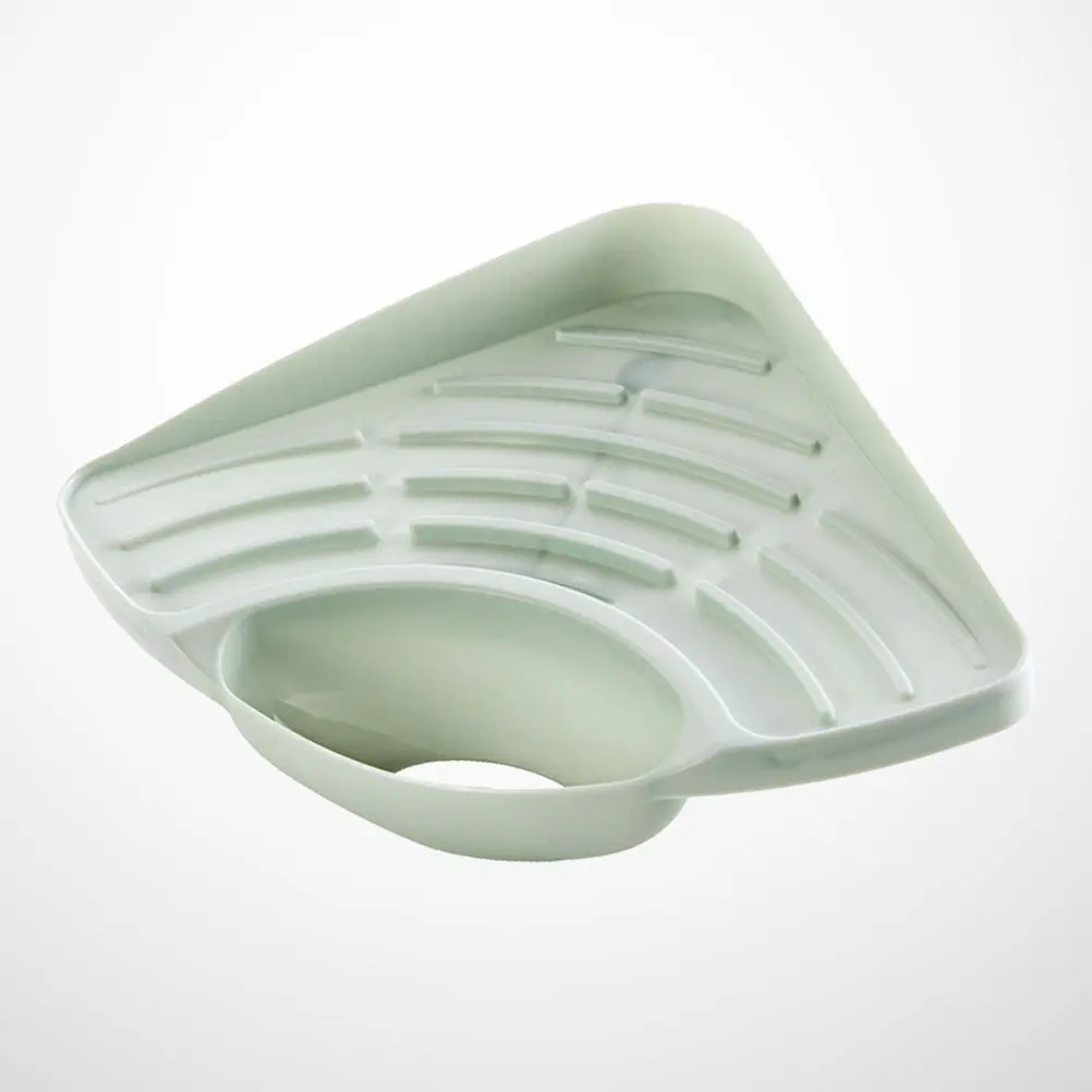 Kitchen Sponge Holder Suction Cup Plastic Drainer Rack Organizer Triangle Random Color Space Saving Sink Caddy for Home Bathroom