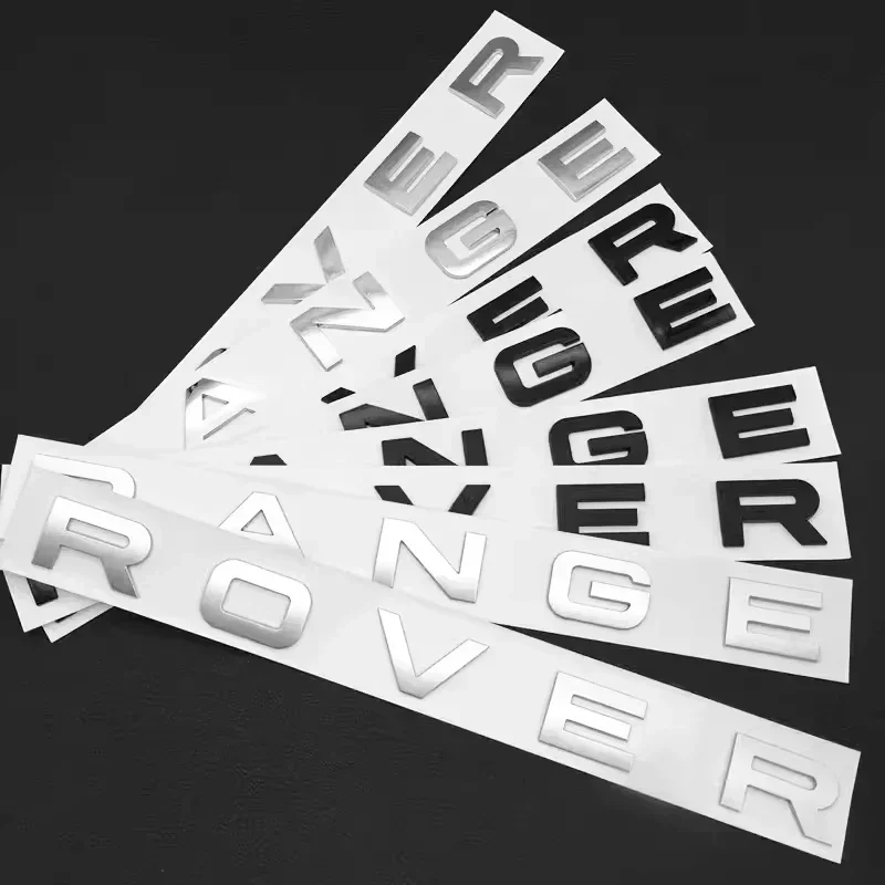 3D ABS Range Rover Car Cofano Lettere Logo Distintivo Emblema Adesivo Accessori Per Land Rover Discovery Defender Sport Evoque HSE.