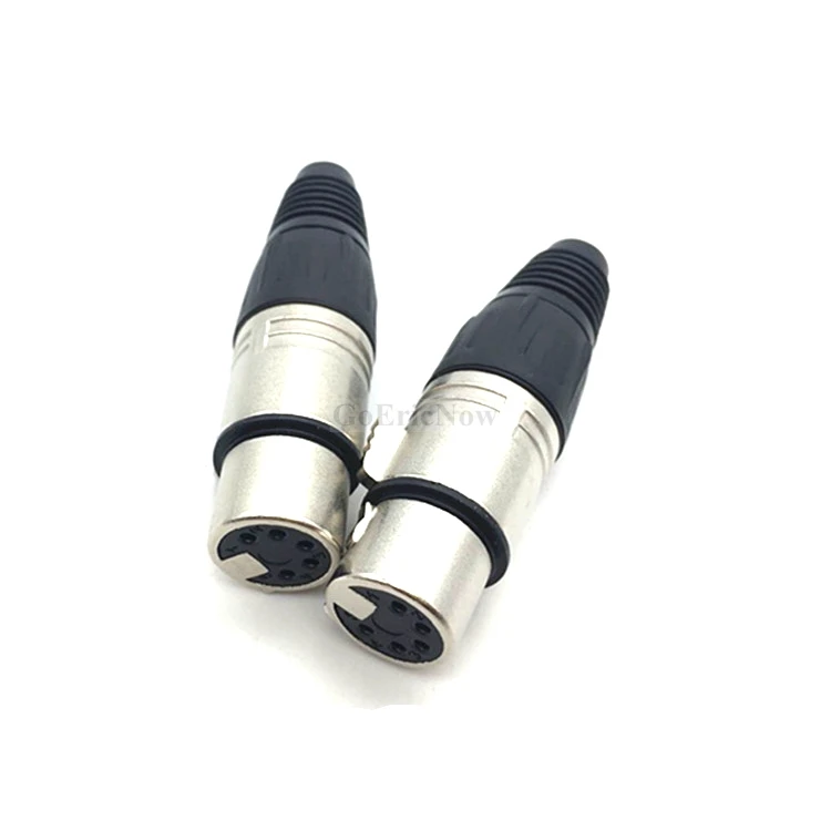 1pcs 3,4,5,6,7 pin Female/Male Straight Microphone Audio XLR Speaker Panel mount socket Connector