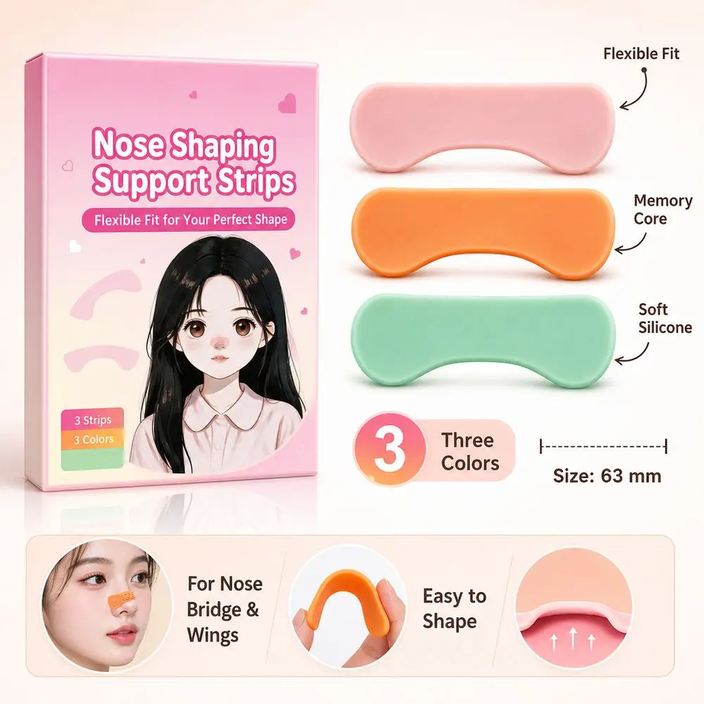Silicone Nose Shaping Strips Physical Shaping Nose Bridge Contouring Nose Contouring Strips Nose Tip Lifting Glue Not Included