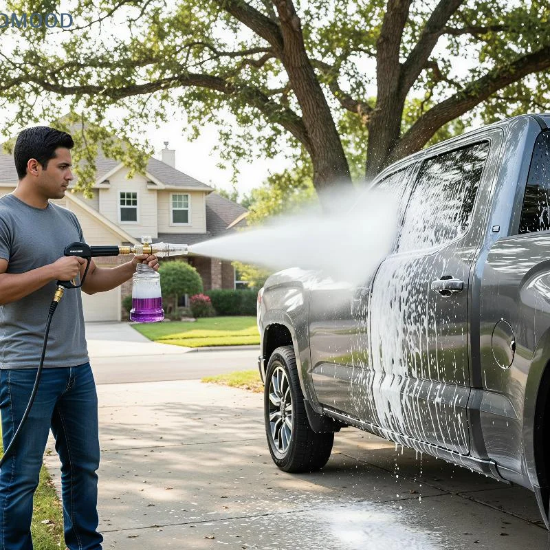 【CR】Professional Car Detailing Foam Cannon 1/4 Inch Quick Connector for Pressure Washer for Home Garage Use