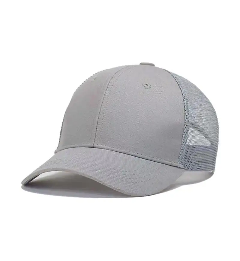 Customized Printed Logo Solid Color Six Piece Pure Cotton Baseball Cap Breathable Mesh Hat Adjustable Duck Tongue Caps image 4