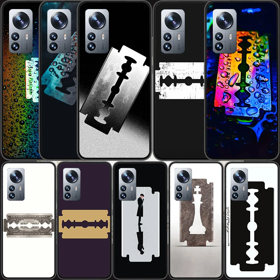 かみそりの刃電話ケースシャオ mi ポコ X7 X6 X5 X4 X3 GT NFC M4 M5 プロ 5 グラム M3 Mi F6 F5 F4 F3 F2 F1 Capa Coque TPU カバークリア楽しい