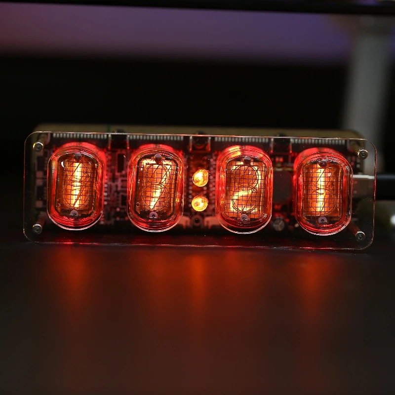 

Настольные часы Nixie Tube в стиле ретро, электронные цифровые настольные часы в стиле киберпанк, креативное украшение для настольного компьютера, подарки, аксессуары