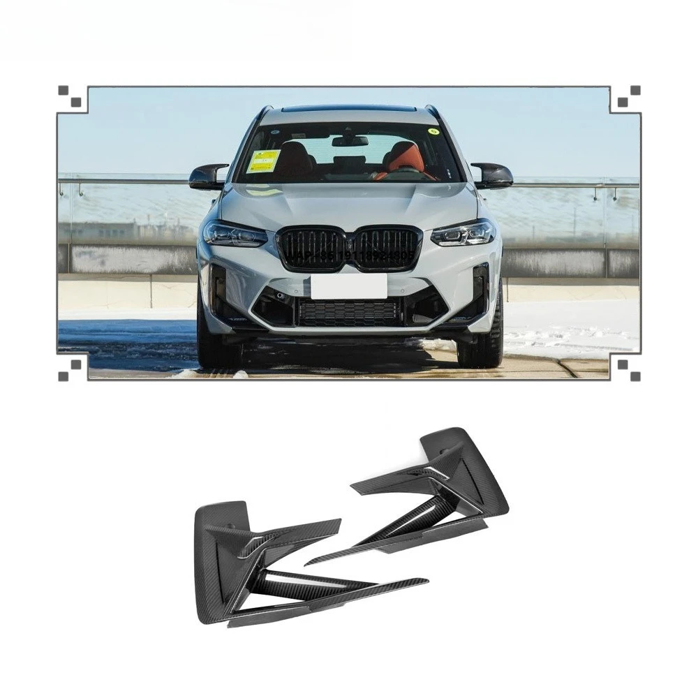 

High Quality Dry Carbon Front Bumper Canards Side Air Intake Trims for X3M F97 2022-2023