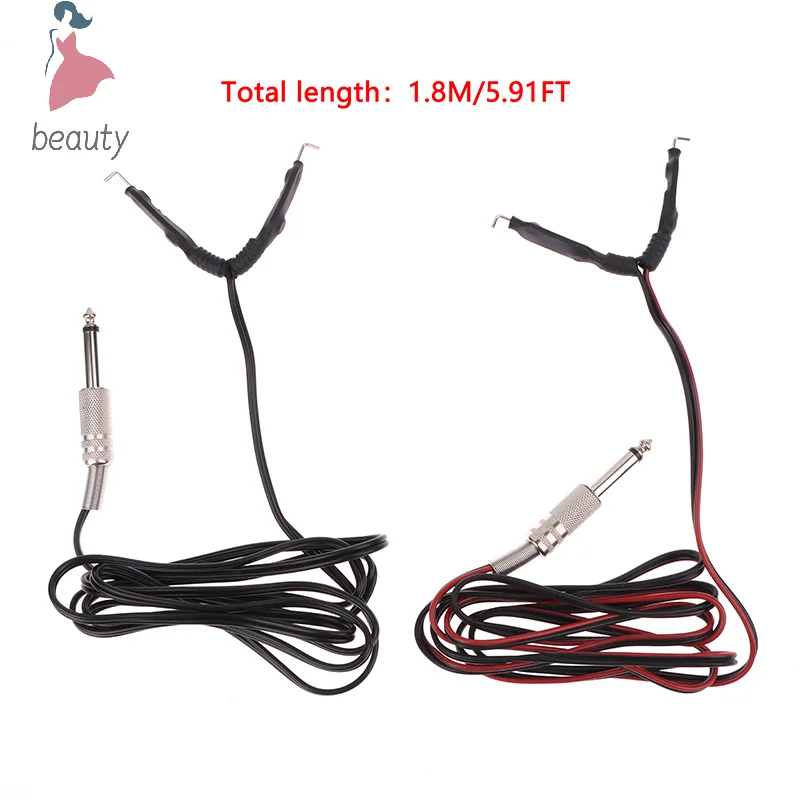 1pcs Tattoo Clip Cord Hook Line Power Tattoo Cable For Tattoo Machine/Gun Foot Pedal Switch Power Supply Accessory 1.8M