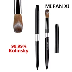 1PC Nail Brush Kolinsky Sable Acrylic Brush UV Gel Carving Pen Brush Liquid Powder DIY Nail Drawing