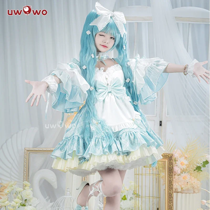 

В НАЛИЧИИ UWOWO Mikku Косплей Костюм Rakutenn Collabb Happy 16th Anniversary Birthday Косплей Женский костюм для девочек Платье Одежда