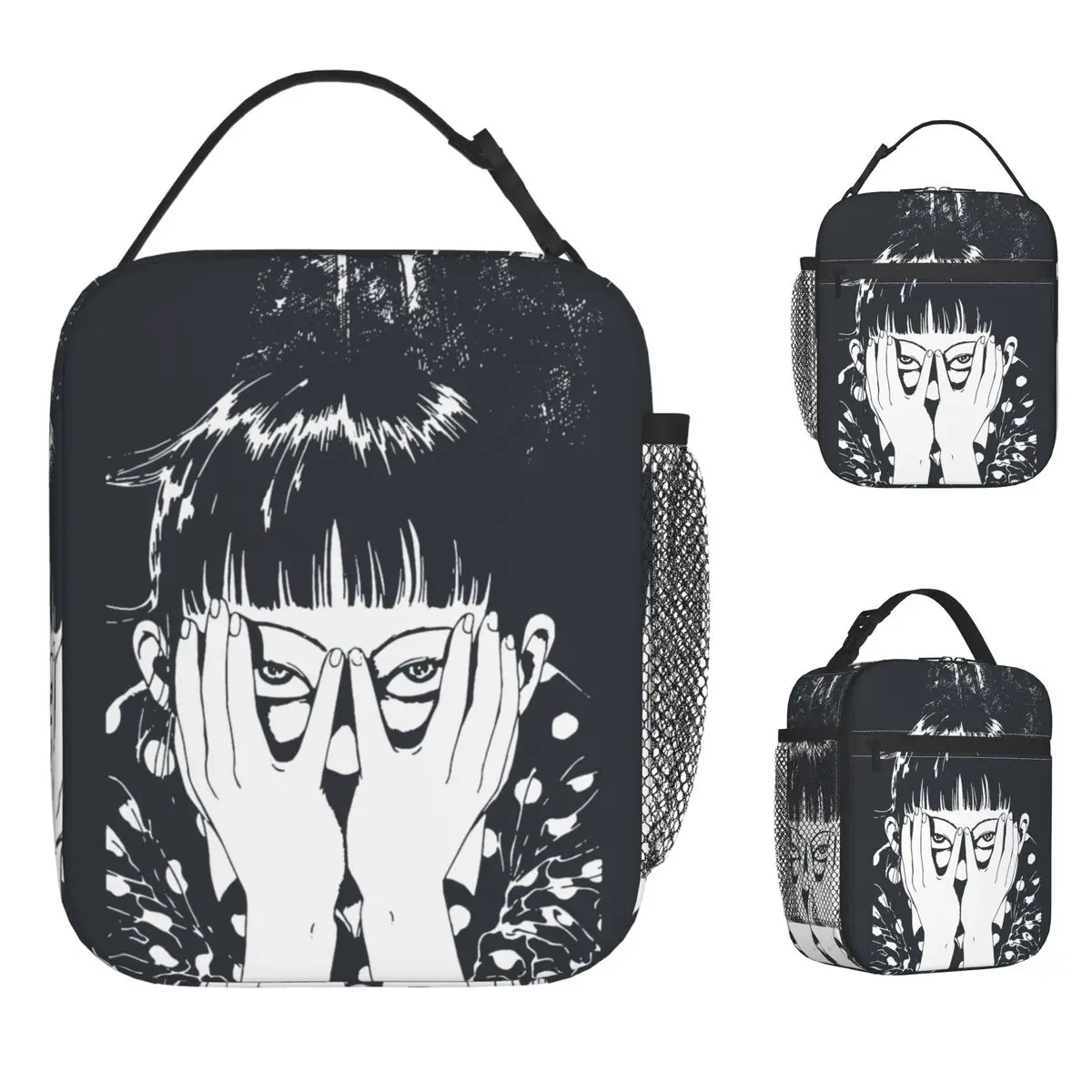 

Suehiro Maruo Girl Сумка для обеда Junji Ito Comic Ретро Ланч-бокс для пикника на открытом воздухе Термальная сумка-тоут для взрослых Оксфордская сумка-холодильник