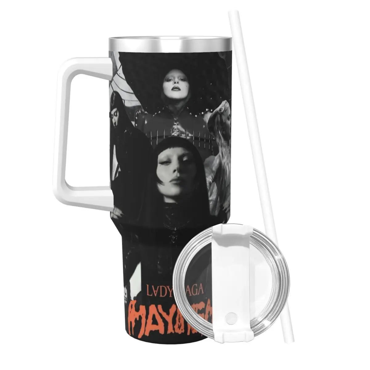 Lady Gaga Mayhem 2025 Album Stainless Steel Tumbler Travel Car Mugs Thermal Cups Heat  Hot Drinks Milk Tea Water Bottle