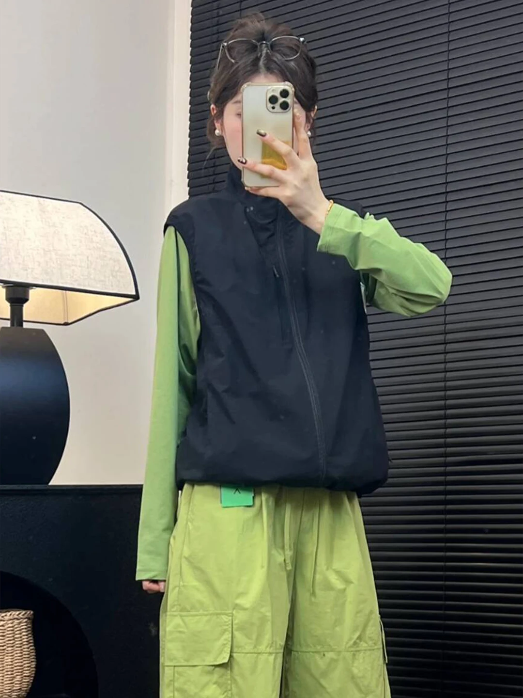 

Outdoor Function Wind Cycling Sports Vest Men Women Autumn High-End Feeling Layered Coat Stand Collar Windproof Qui Dry Vest