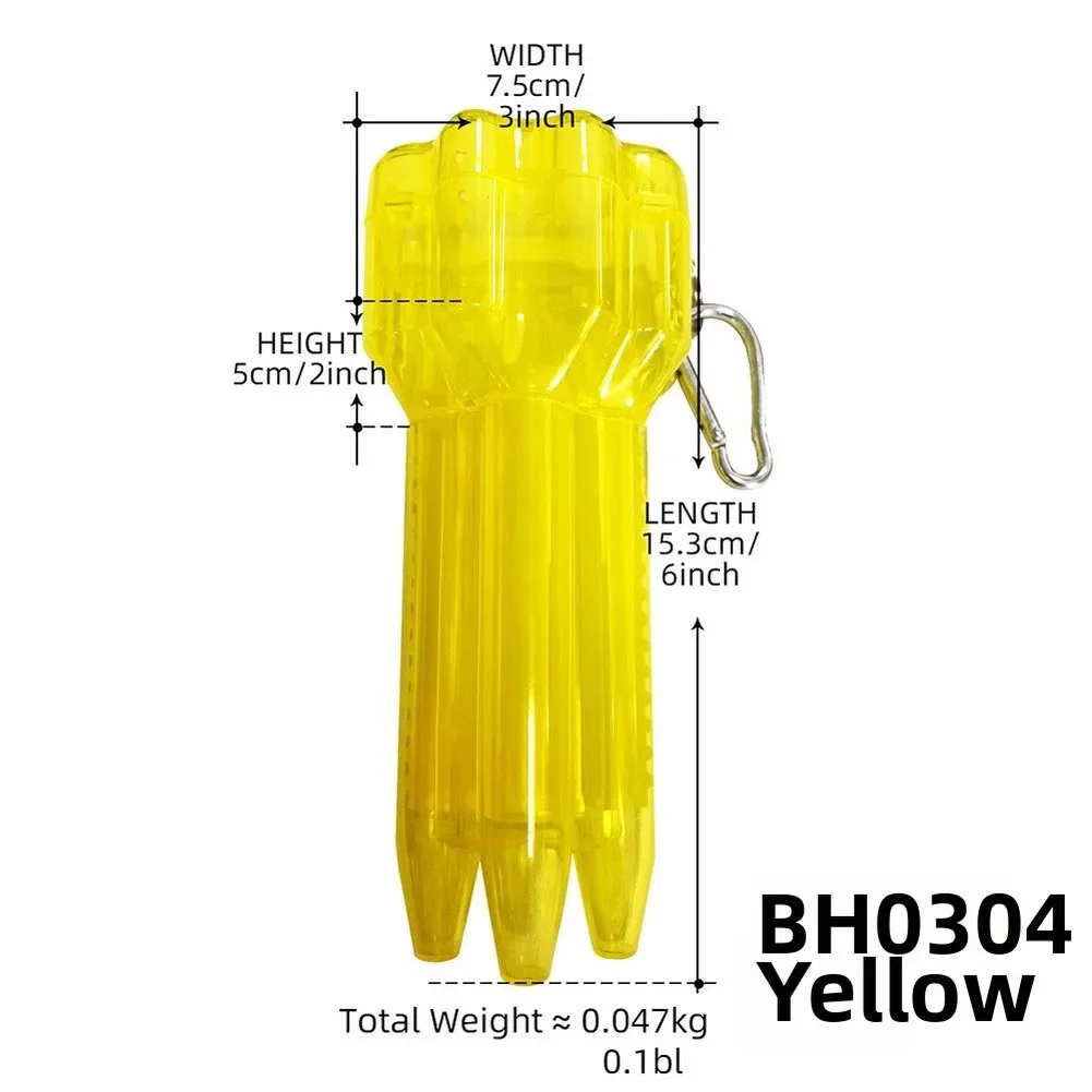Compact Throw Case for Outdoor Games with Carabiner Adjustable Length Snap Lid 9 Colors Plastic 15.3x7.5x5cm 47g