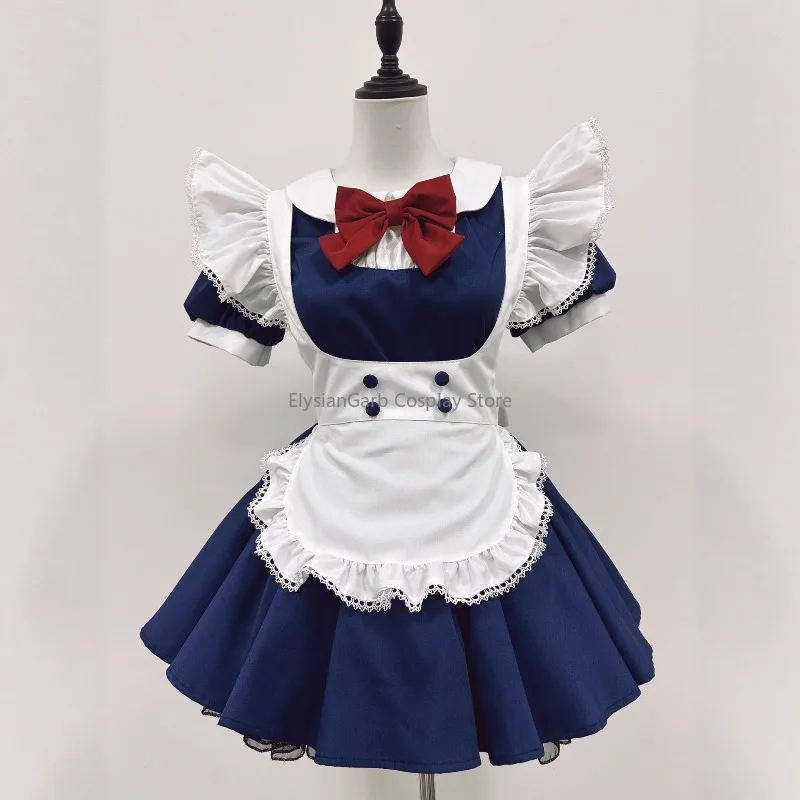 

Maid Dress Coffee Waitress Retro Kawaii Lolita JSK Set Flyaway Sleeves Sweet Soft Girl Maids Cosplay Costume Halloween Party