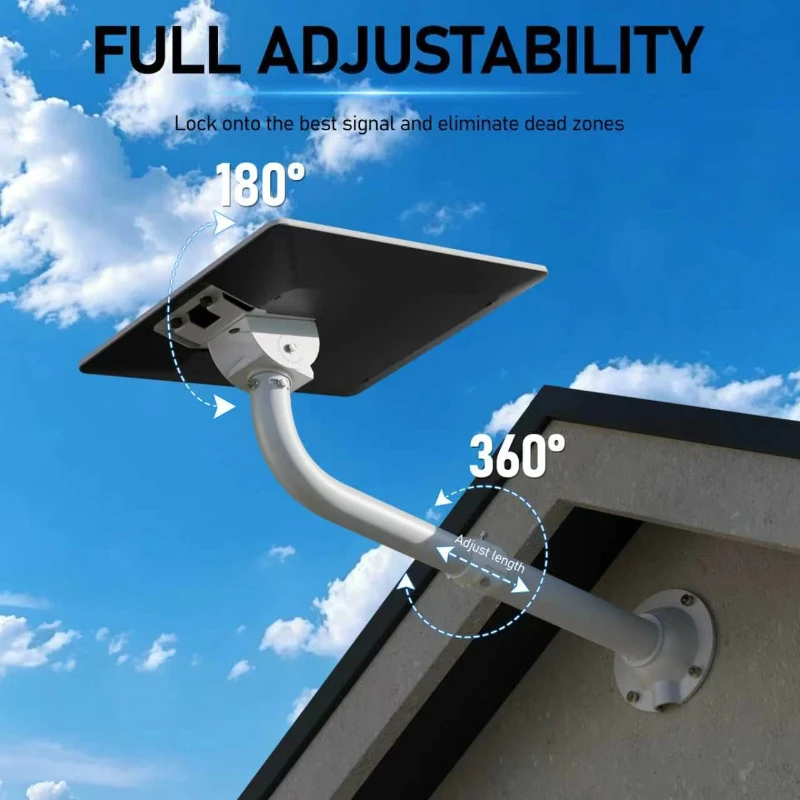 Starlink V5 bend L-shaped aluminum alloy telescopic bracket signal receiver bracket fit for wall mounted installation