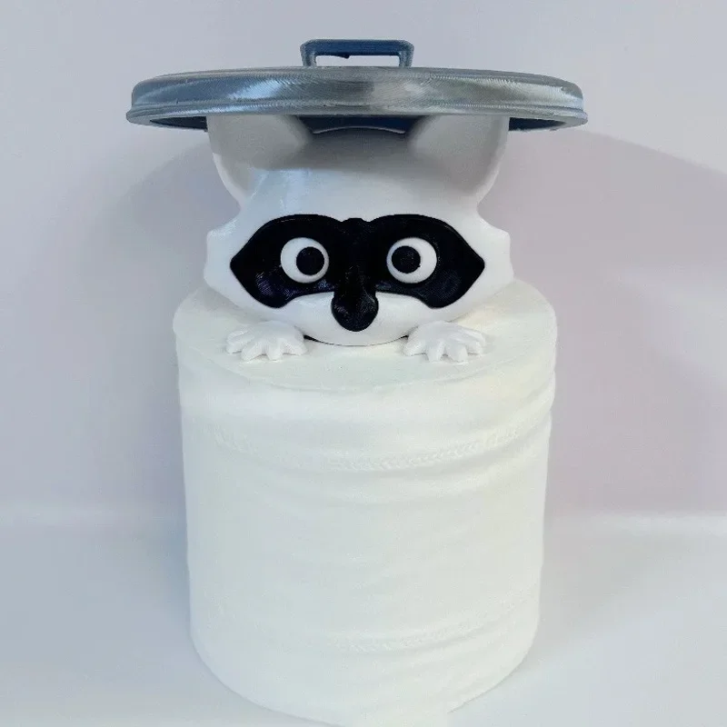 Raccoon-shaped Toilet Paper Holder, Fun Bathroom Tissue Rack, Bathroom Desktop Decorative Ornament, Kitchen Shelf Tissue Holder