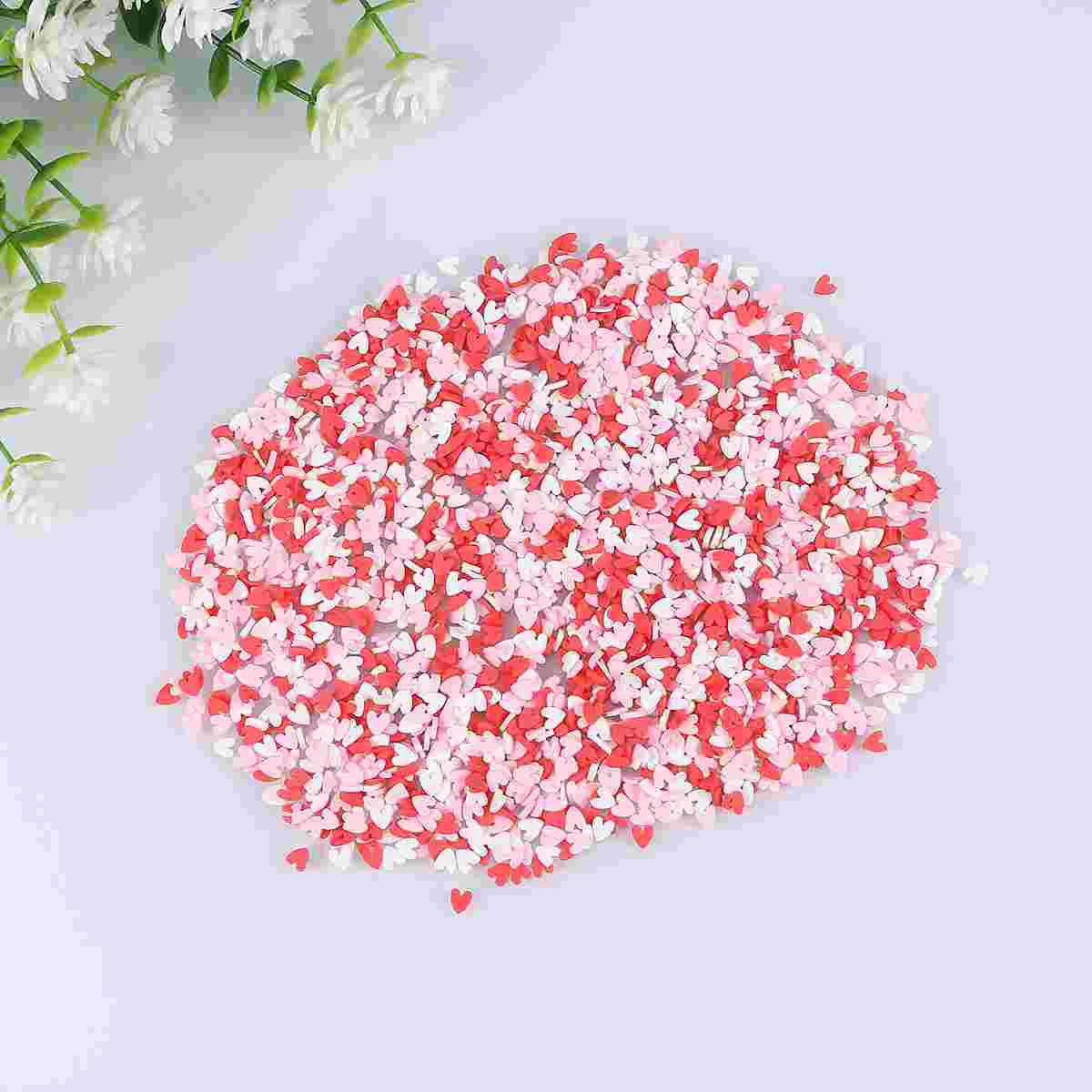 100 G/Pack DIY Clay Supplies Heart Sprinkle Decor Phone Case Assceeories Scrapbook Decoration Sprinkles Polymer