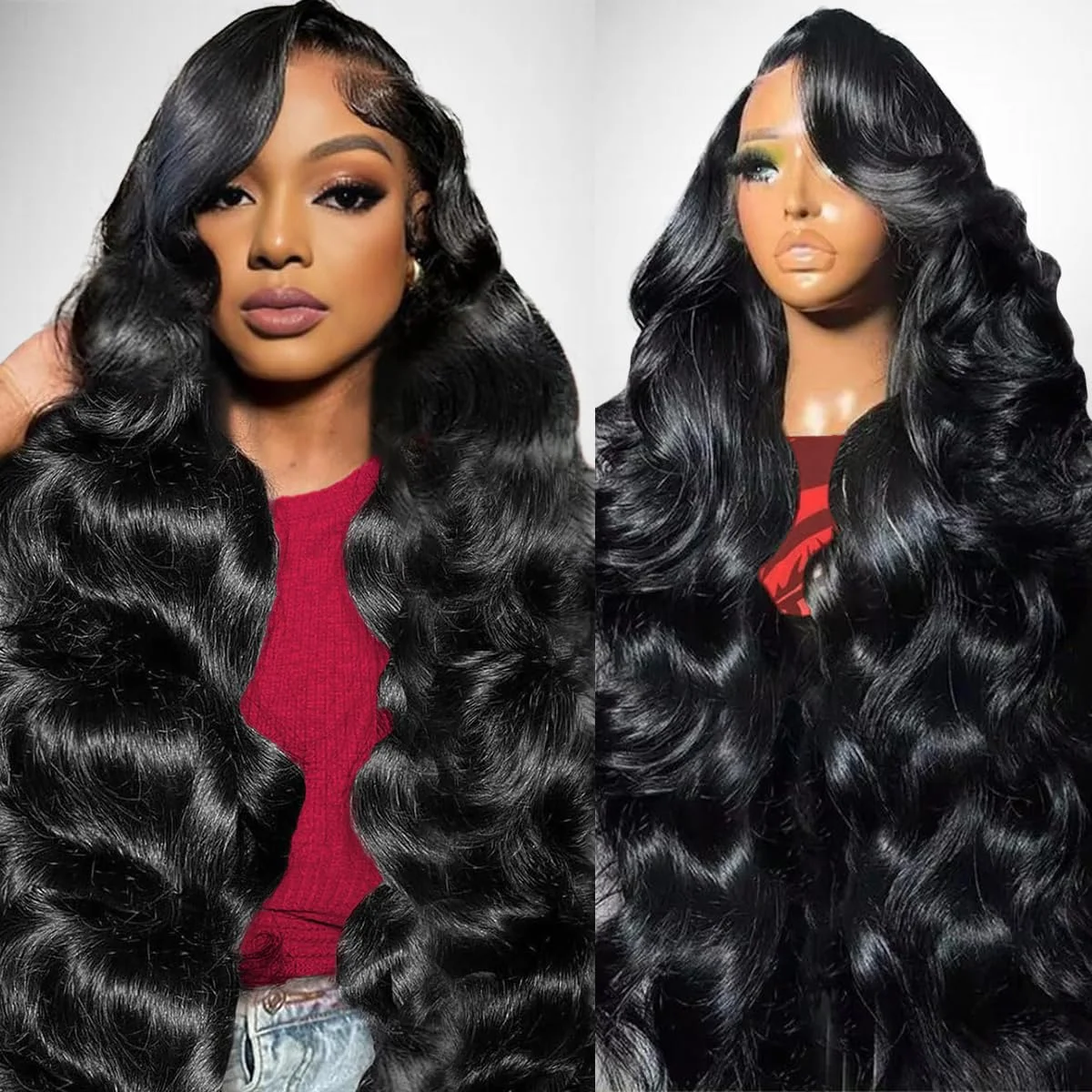

Rosabeauty 32 36 Inch 200% 13x4 HD Lace Wig 30 46 Inch 13X6 Transparent Lace Frontal Wig Body Wave Human Hair Wigs For Women