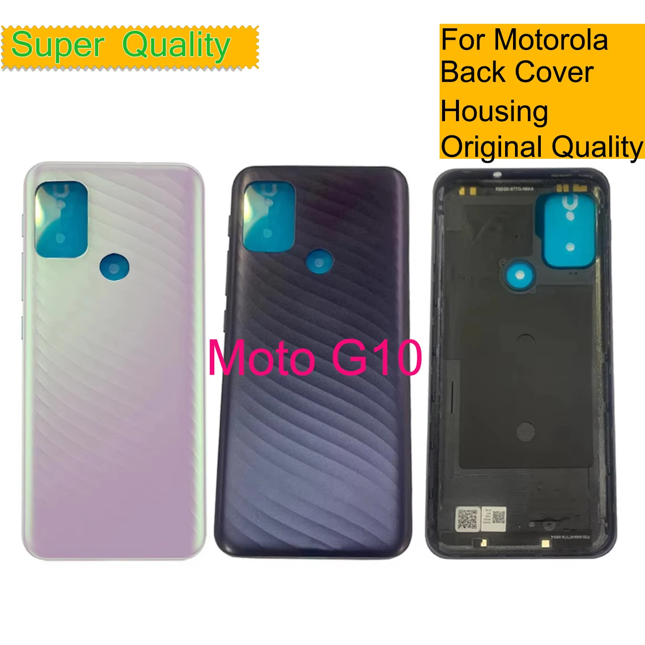 

10 шт./лот для Motorola Moto G10 XT2127-2, корпус, крышка батарейного отсека, задняя крышка, замена корпуса заднего двери