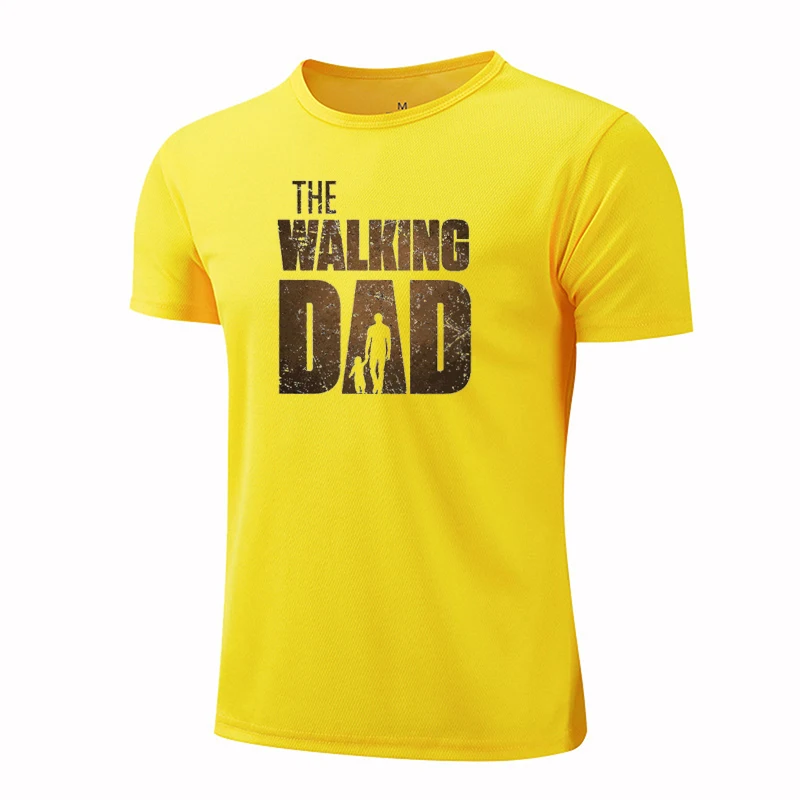 The Walking Dad Funny Street Printed T-Shirts Men Fashion Summer Tshirt Loose Oversized Fibre Short Sleeves Casual Hip Hop Tees