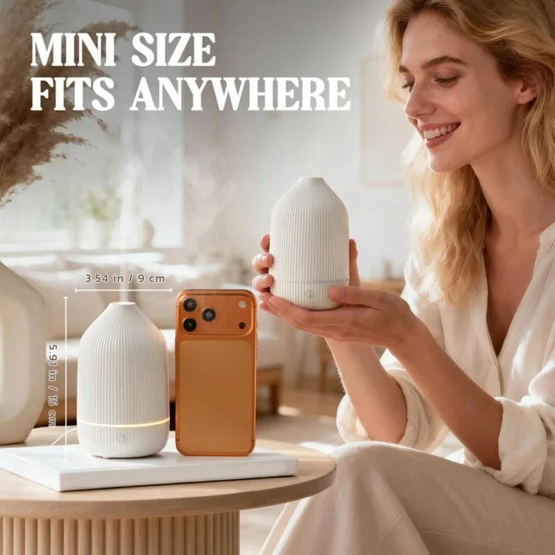 ABBZ-Essential Oil Diffuser, 100Ml Aromatherapy Diffuser, Mini Ultrasonic Diffuser For Essential Oil