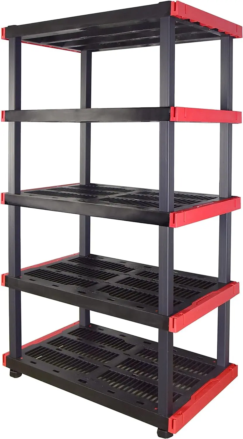 

CX CRAFTSMAN, 5-Tier Highly Durable Storage Rack, 200lbs/shelf, (72.3”H X 40”W X 24”D), Interlocking Shelving Unit and Weather