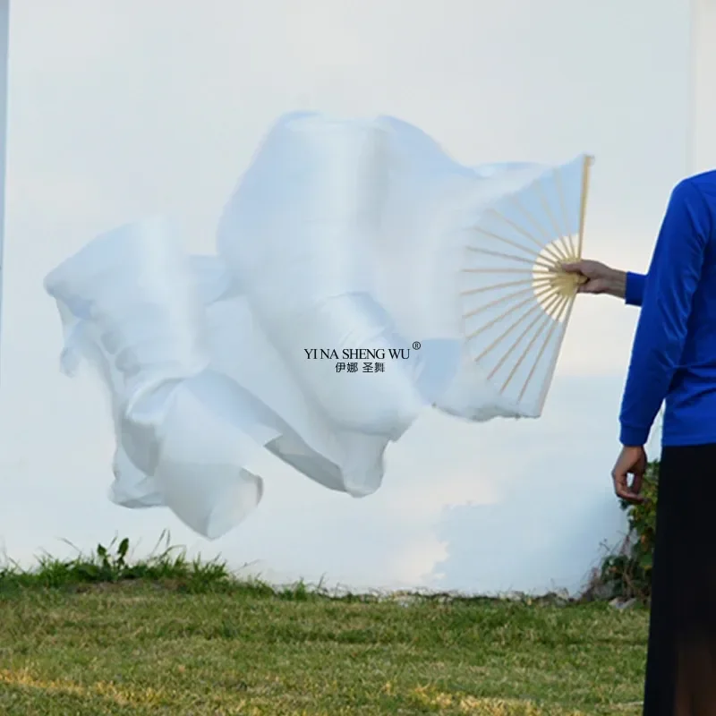 100 Silk Dance Fans 1 Pair Belly Dance Fans For Women Left Hand And Right Hand Bamboo Handle High Quality Silk Fans 9 Colors