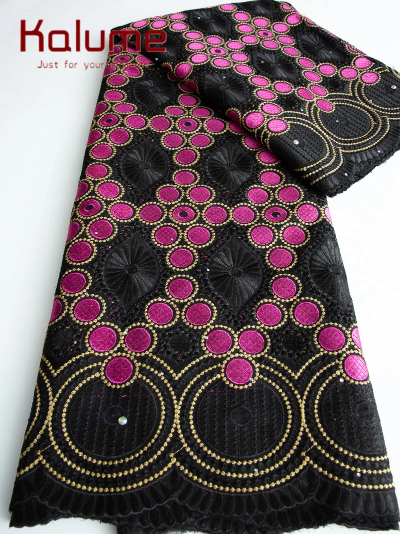 

Luxury Lace Austria Cotton African Polished Fabric Swiss Lace Cotton Embroidery Lace Fabric For Men's Clothing Material F3809