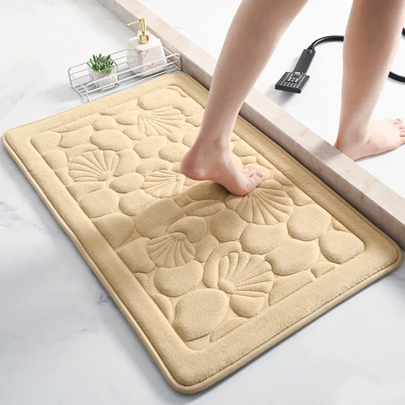 

New Coral Velvet Thickened Absorbent Floor Mats for Home Entrance Doors High-end Bathroom and Bathroom Non-slip Mats