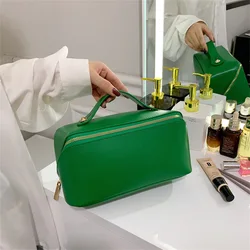 Borsa cosmetica in pelle da toilette femminile impermeabile da viaggio multifunzione borsa per cosmetici di lusso borsa per il trucco da donna Organizer per custodia