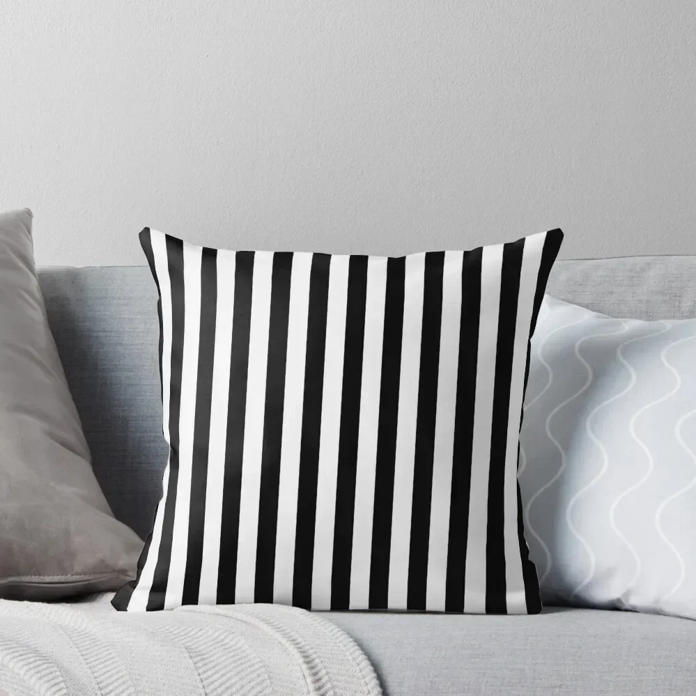 

Large Black and White Cabana Stripe Throw Pillow Throw Pillow Cushion Cover pillow