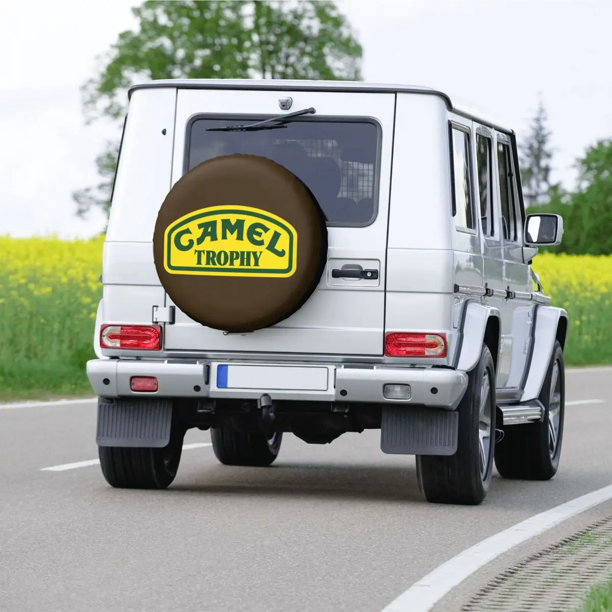 Custom Camel Trophy Logo Spare Tire Cover Case Bag Pouch Waterproof Dust-Proof Wheel Covers for Jeep Pajero 14\