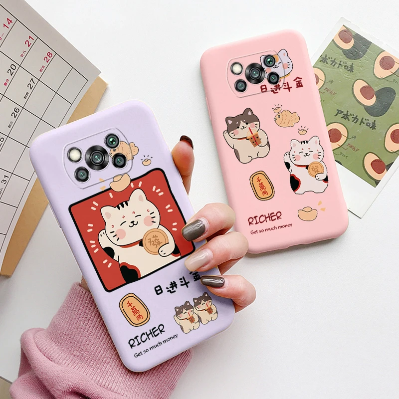 For Xiaomi Poco X3 X 3 Pro Back Cover Protective Case Soft Silicone Cute Cartoon Cat Frog Case For Poco X3 Pocox3 Pro NFC Coque
