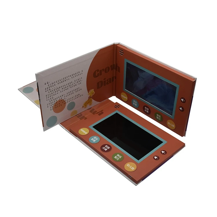 China Factory Cheap Price Custom Gift Greeting Cards 7 Inch HD Lcd Screen Video Brochure 5inch Video Card