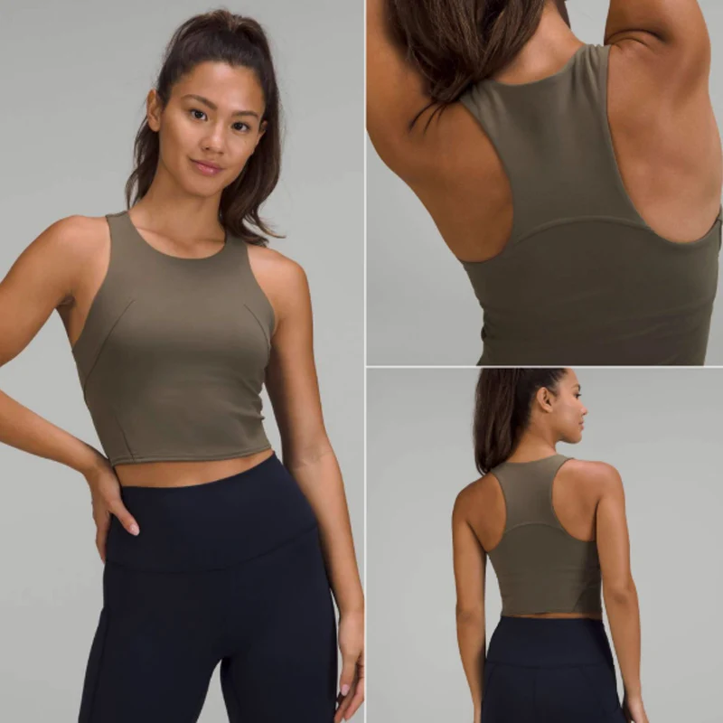 

Летняя майка для йоги Спортивный бюстгальтер с подушечками на груди Женский топ для йоги без рукавов