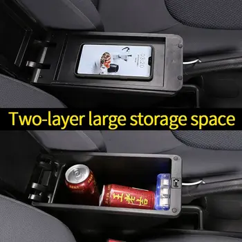 Pro Volkswagen POLO Mk5 6R Vento loketní opěrka 2012-2018, určená pro novou centrální konzolu, upravený úložný box, vylepšené autopříslušenství 10 nejlepší prodej Konzola VW Polo - №4