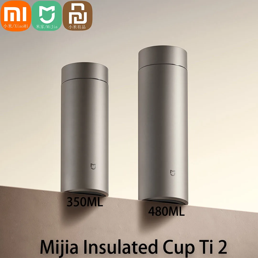 Xiaomi Mijia Thermos Cup Ti2 Pure Titanium Material 6-hour Keep Warm Medical Material Travel Drink Thermos Cup 480ML / 350ML