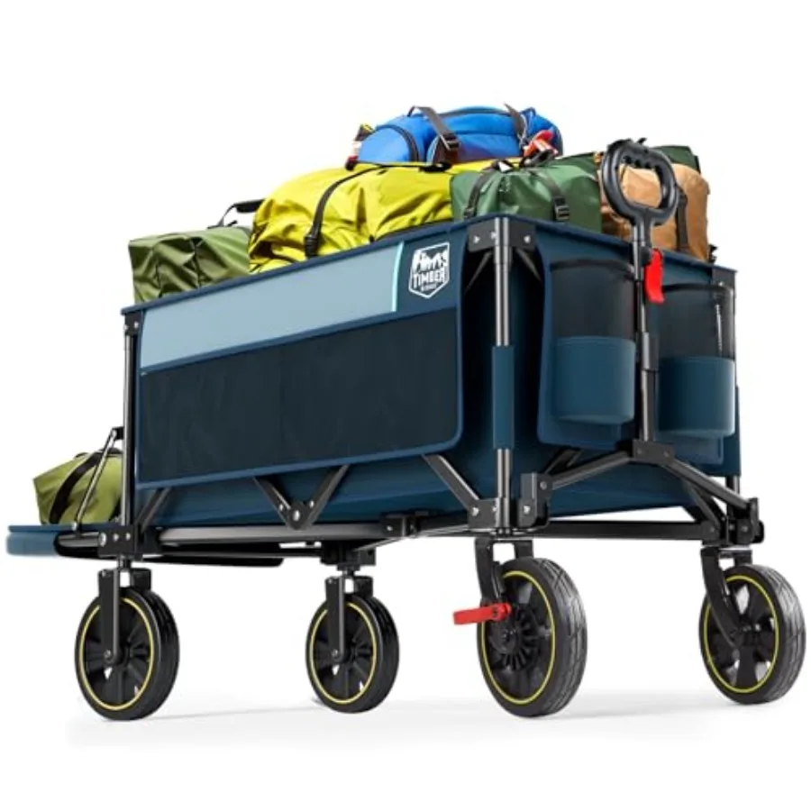 

Складная тележка-платформа 49 дюймов с удлиненной платформой, задней дверцей и тормозами, грузоподъемность 300 фунтов, усиленная, с регулируемой ручкой, 250 л