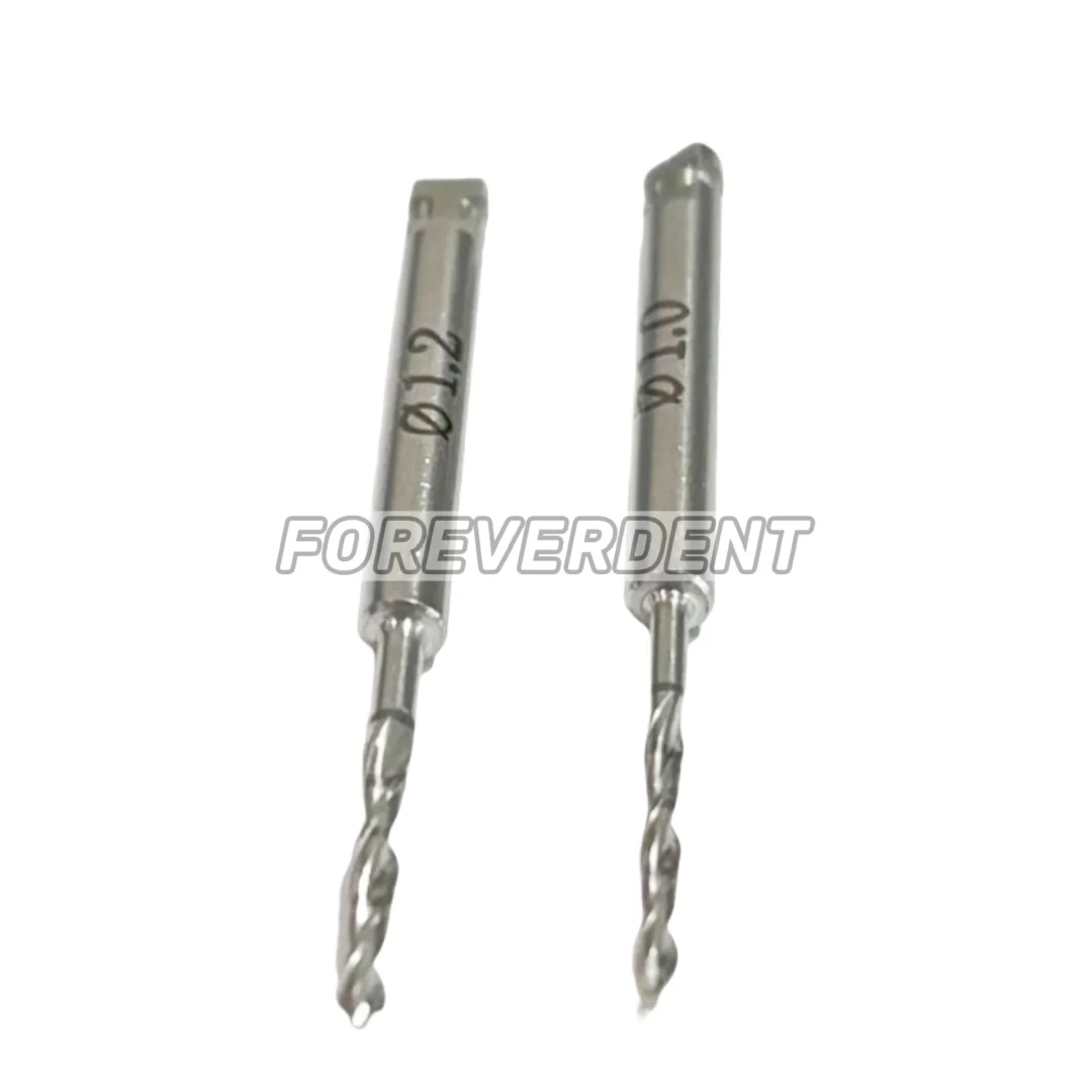 Dental Pre-Hole Drill Implant Drills Black Coil Guide Depth Prebored Hole Dia-1.0mm/1.2mm