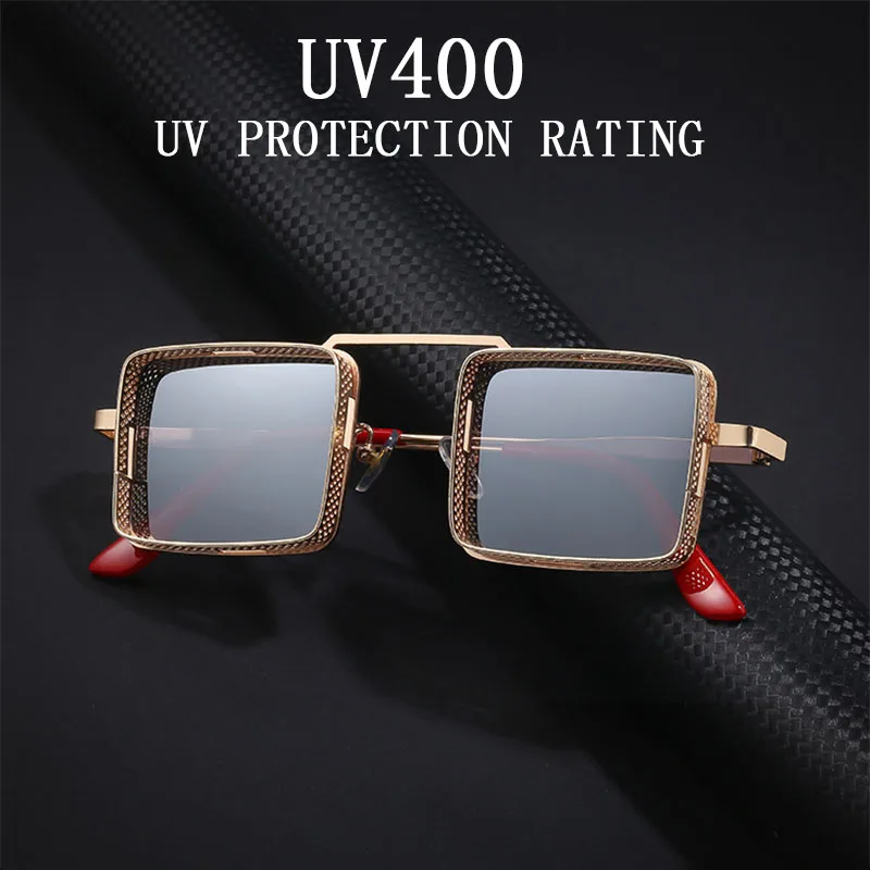 Square Punk Sunglasses For Men Steampunk Fashion Glasses Retro Shades Vintage Gafas De Sol Vasos Decorativos Occhiali Da Sole Gg