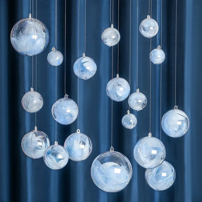 

Набор из 30 прозрачных акриловых шаров для украшения потолка, декор для магазинов, торговых центров, подвесные украшения для мероприятий, рождественские принадлежности, комбинированный набор