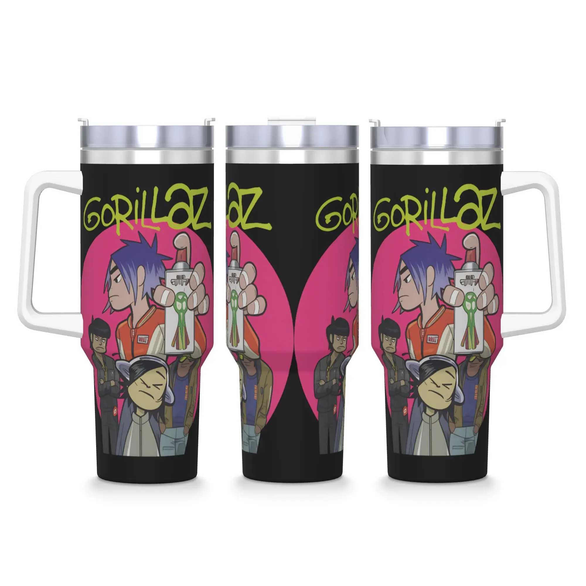 Stainless Steel Tumbler Gorillazs Thermal Mug  Heat Preservation Cold Drink Mugs Cup Beach Graphic Water Bottle