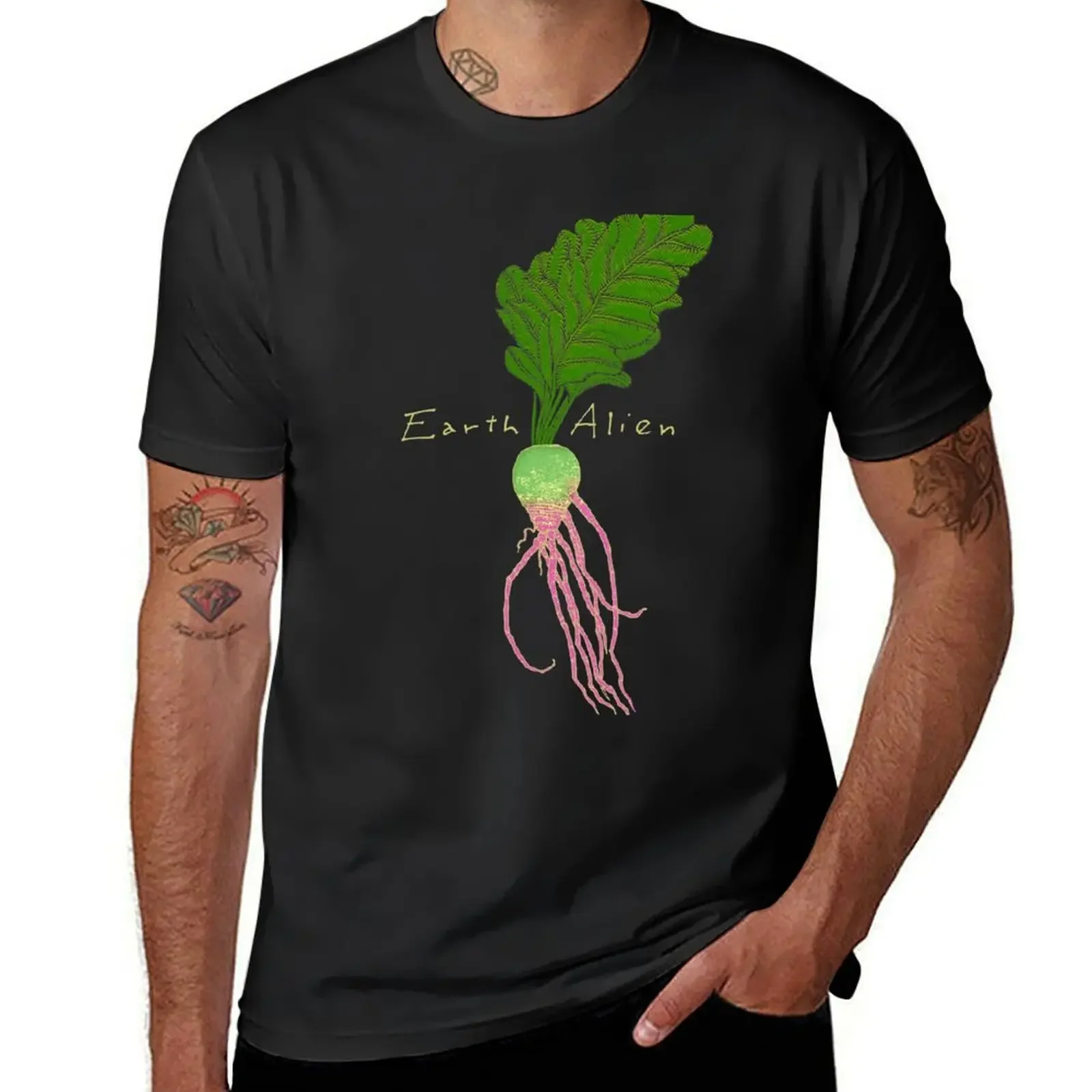 Earth Alien Watermelon Radish T-Shirt graphics oversized t shirt mens designer t shirt