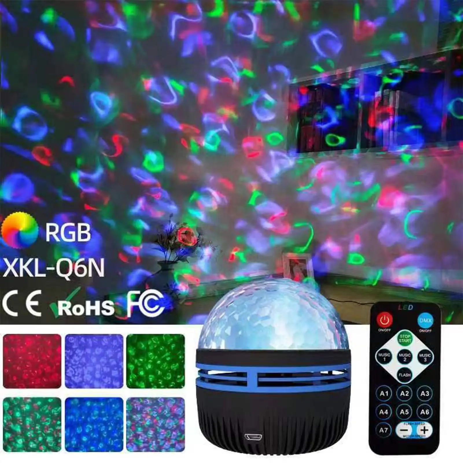 Northern Lights Projector Northern Lights Ocean Projector 14 Light Effects Remote Control USB Bedroom Light Projector Aesthetic